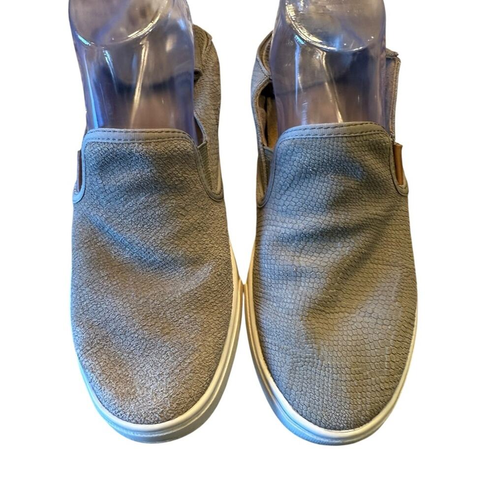 Olukai Taupe Reptilian Textured Slip-On Sneakers in a Womens Size 7.5